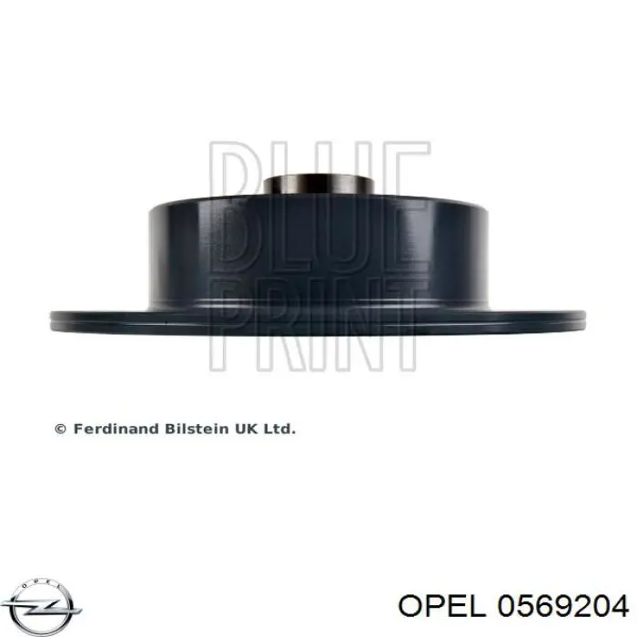 Задний тормозной диск Opel 0569204 цена, от 40.23 USD