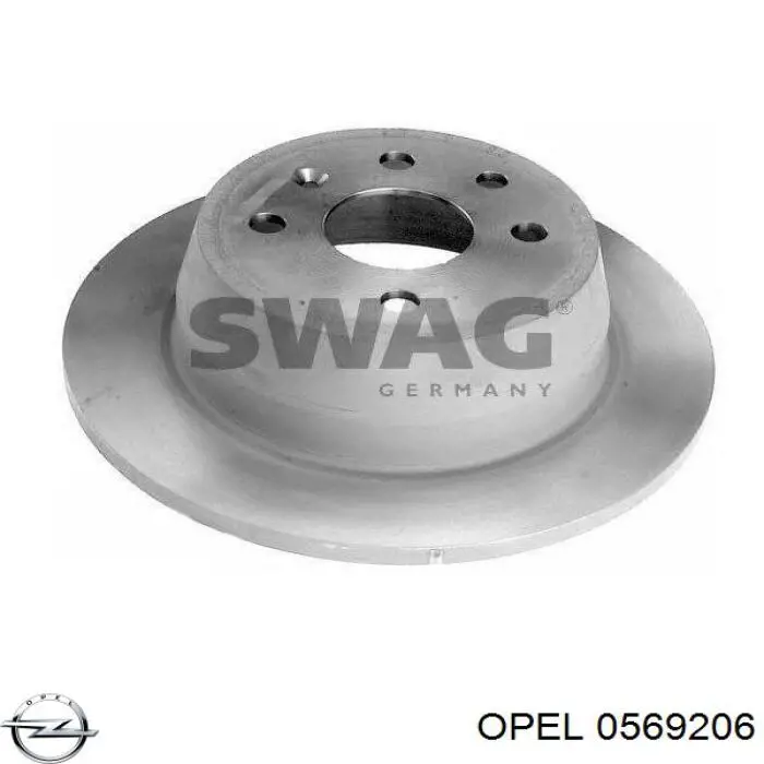 Тормозные диски 0569206 Opel