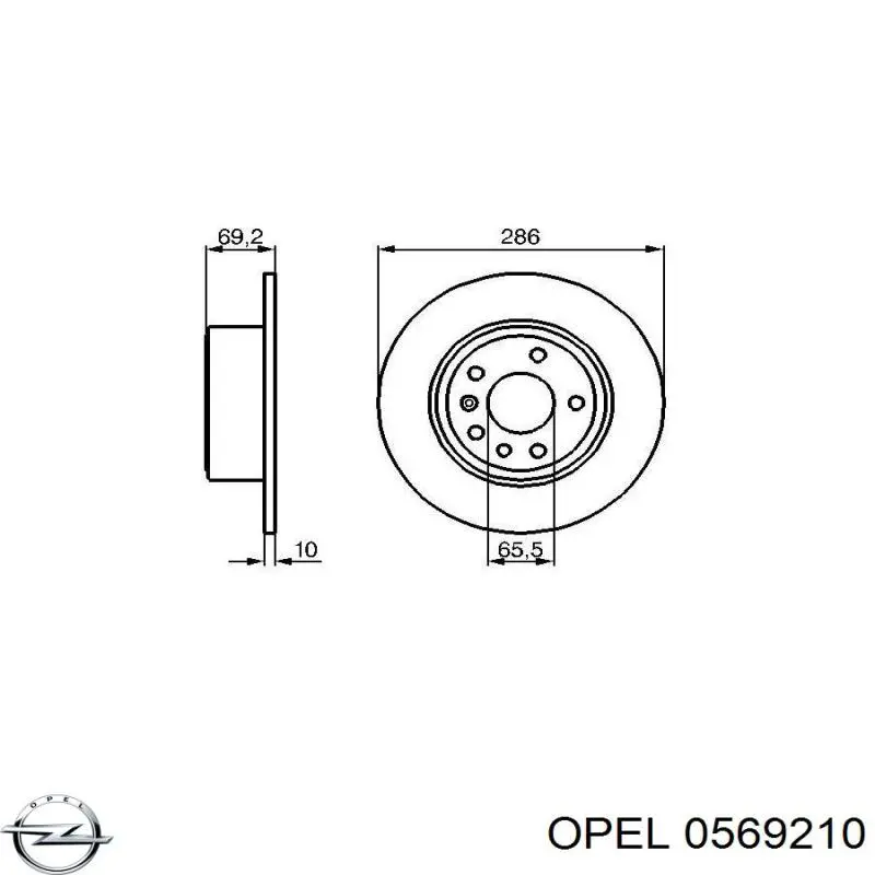Задний тормозной диск Opel 0569210 цена, от 28.96 USD