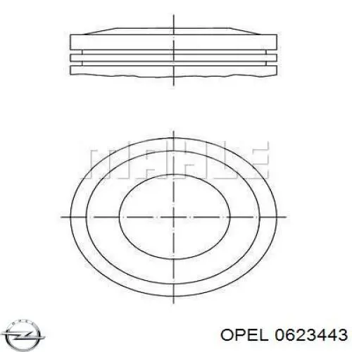 0623443 Opel pistão do kit para 1 cilindro, std