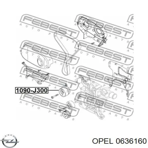 Ролик ГРМ 0636160 Opel