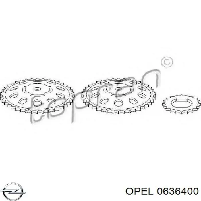 0636400 Opel звездочка-шестерня распредвала двигателя, выпускного