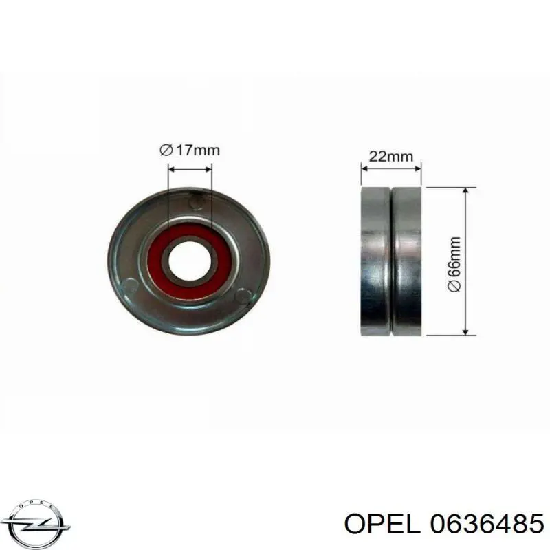 Купить 0636485 Opel Натяжитель приводного ремня