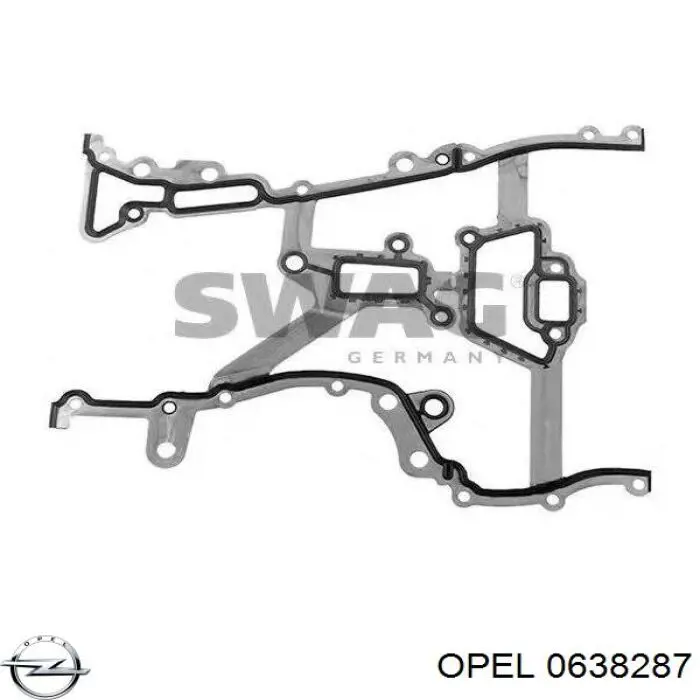 0638287 Opel прокладка передней крышки двигателя
