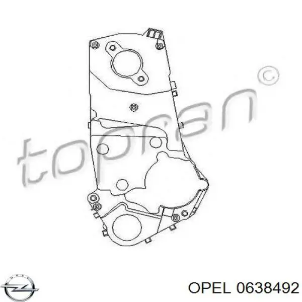 Купить 0638492 Opel Внутренний кожух ремня ГРМ