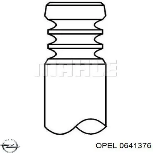 0641376 Opel válvula de escape