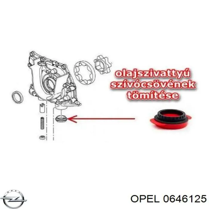 Прокладка масляного насоса Opel 0646125