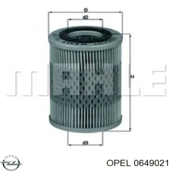 0649021 Opel масляный фильтр