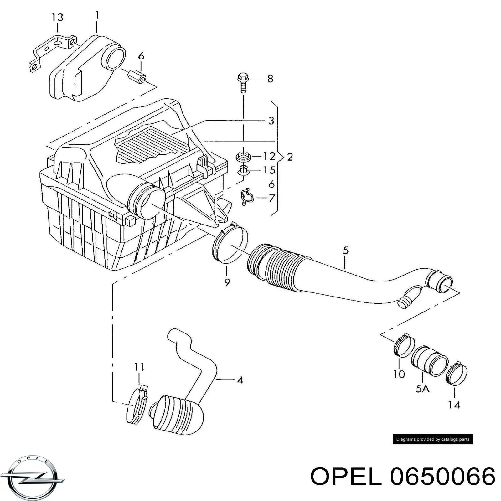 0650066 Opel caixa do filtro de óleo