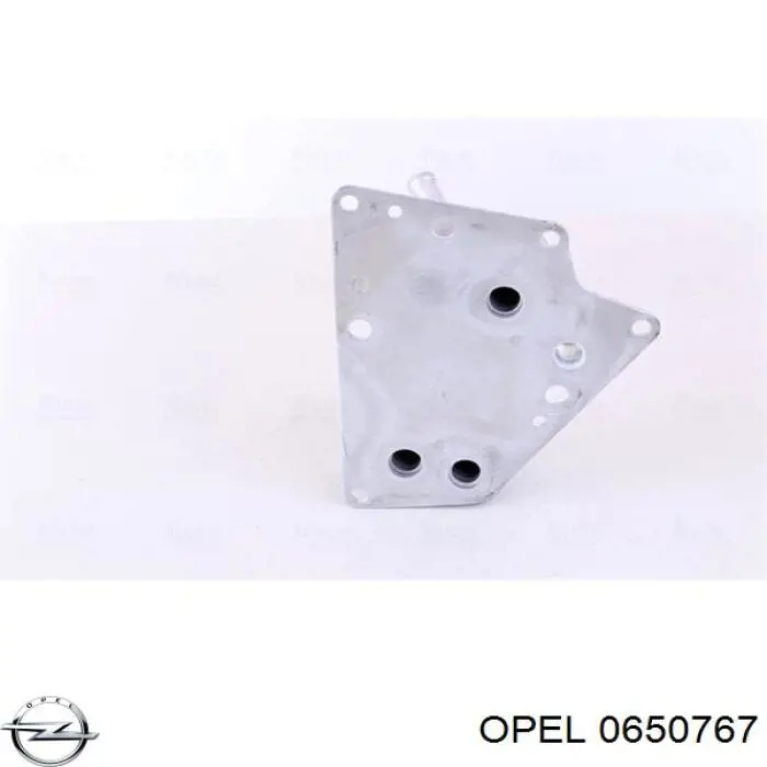 0650767 Opel radiador de óleo (frigorífico, debaixo de filtro)