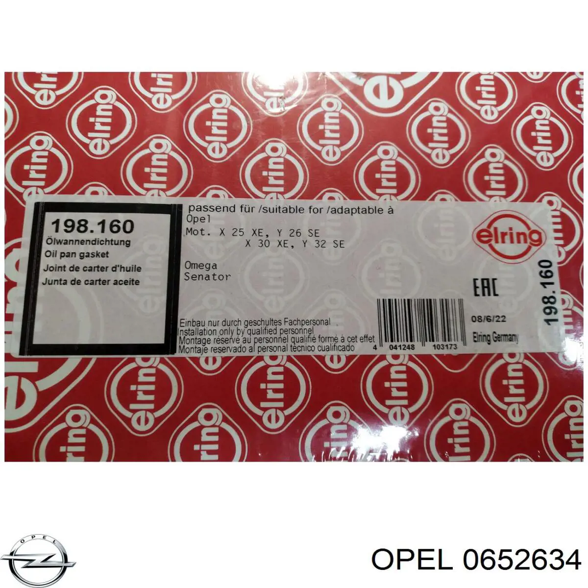 Прокладка поддона картера двигателя нижняя Opel 652634 цена, от 26.52 USD