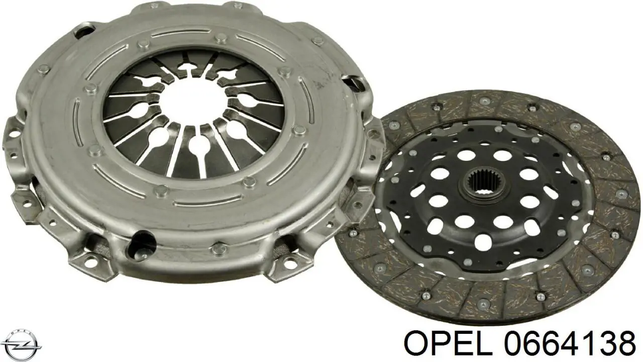 0664138 Opel kit de embraiagem (3 peças)