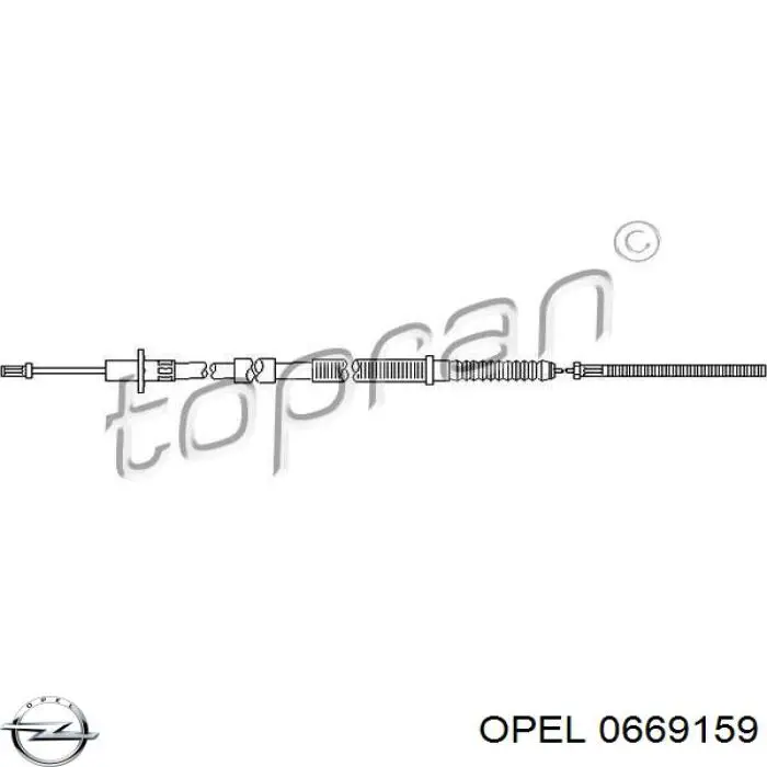 0669159 Opel трос сцепления