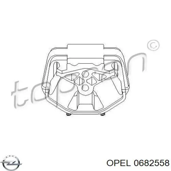 Задняя опора двигателя 0682558 Opel