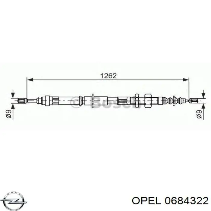 Купить 0684322 Opel Правая опора двигателя