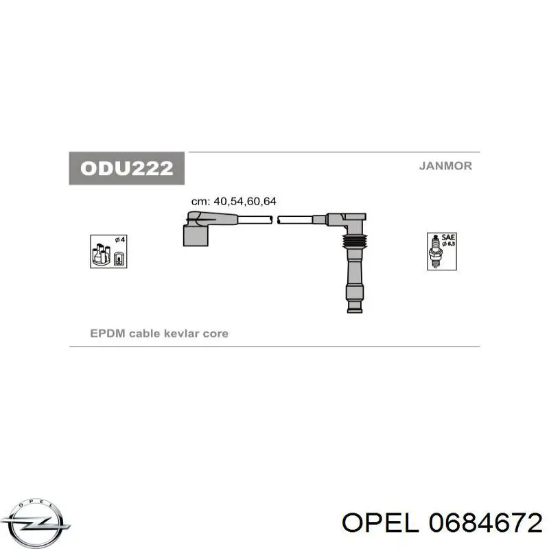 06 84 672 Opel coxim (suporte direito de motor)