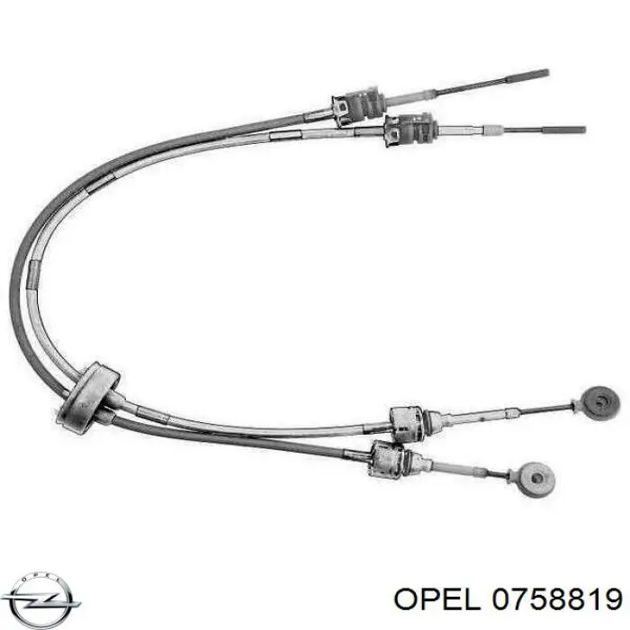 Трос переключения передач сдвоенный Opel 0758819