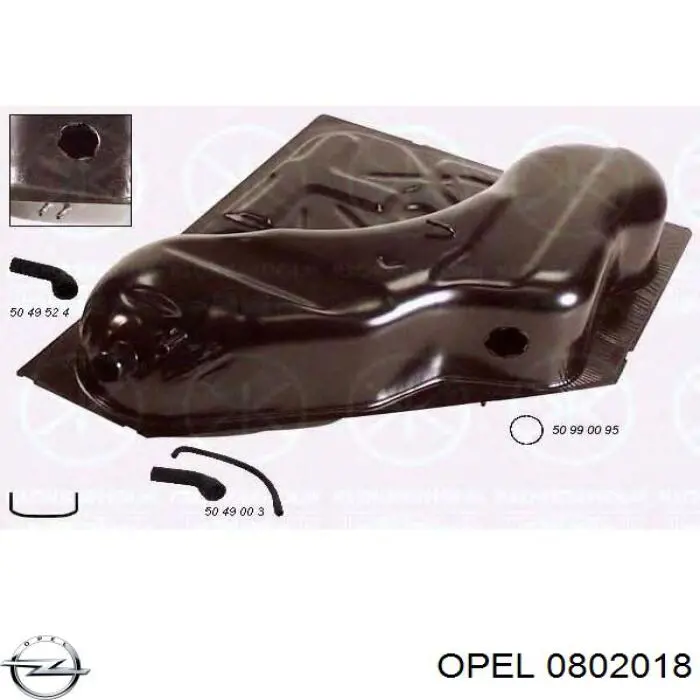 0802018 Opel бак топливный