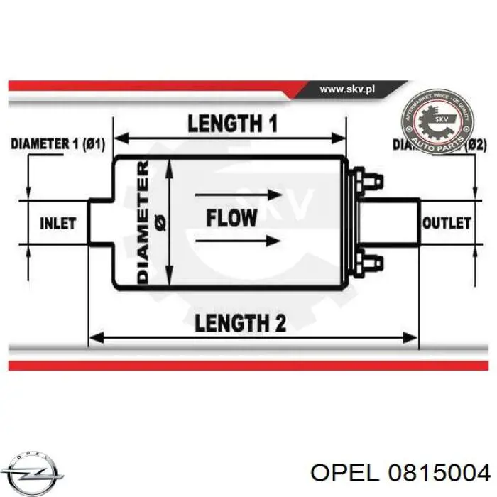 Топливный насос магистральный Opel 0815004