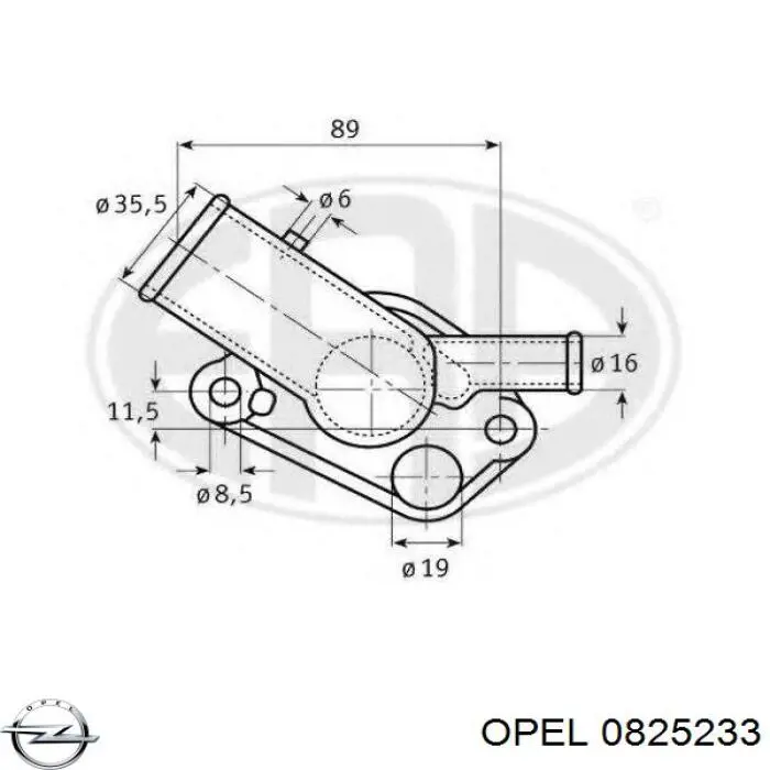 Дроссельная заслонка 0825233 Opel