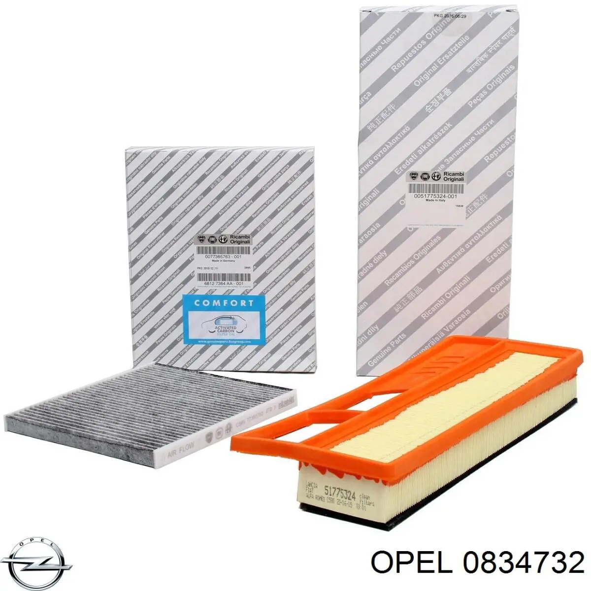 0834732 Opel Воздушный фильтр двигателя