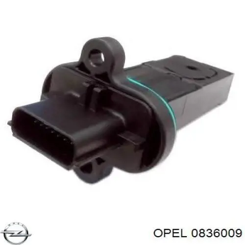 0836009 Opel sensor de fluxo (consumo de ar, medidor de consumo M.A.F. - (Mass Airflow))