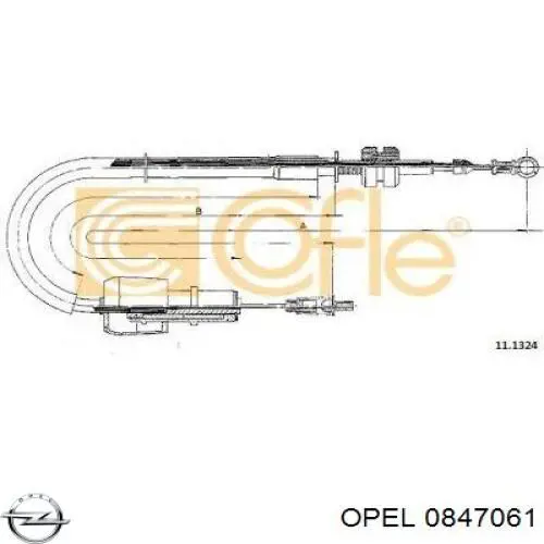 Трос газа 0847061 Opel