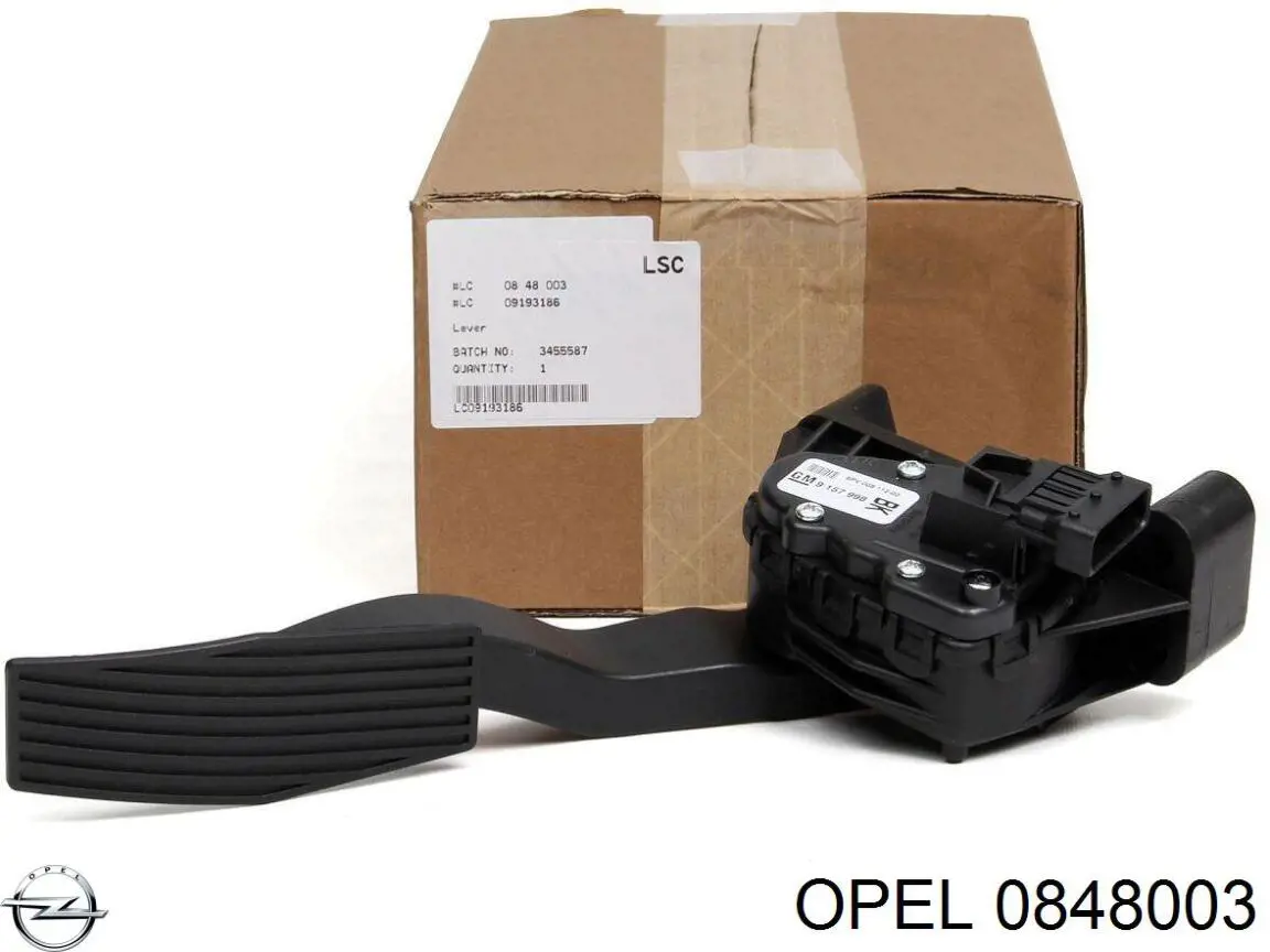 0848003 Opel педаль газа (акселератора)