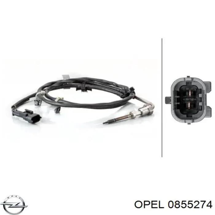 Датчик температуры выхлопных газов  до катализатора Opel 855274 цена, от 77.37 USD