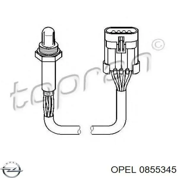 0855345 Opel лямбда-зонд, датчик кислорода