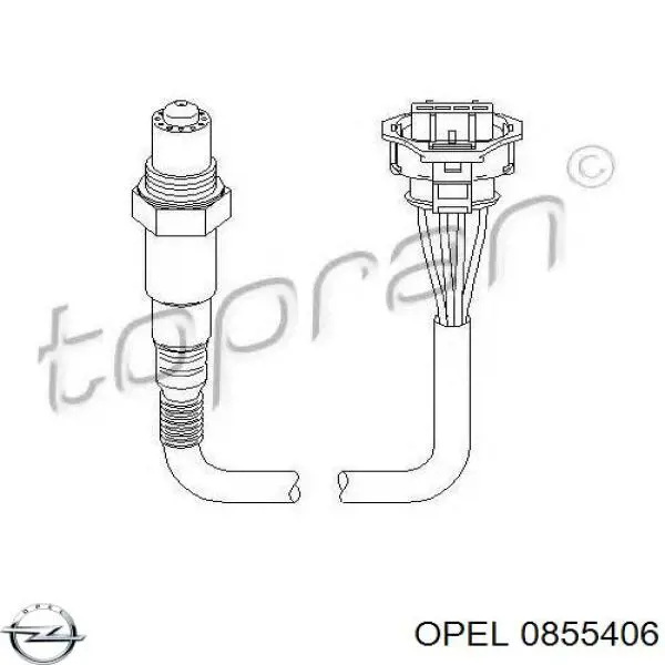 0855406 Opel лямбда-зонд, датчик кислорода до катализатора