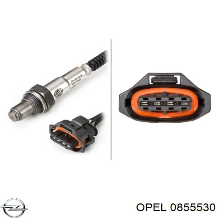 0855530 Opel лямбда-зонд, датчик кислорода до катализатора