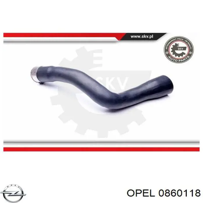 Шланг/патрубок интеркуллера Opel 0860118 цена, от 47.01 USD