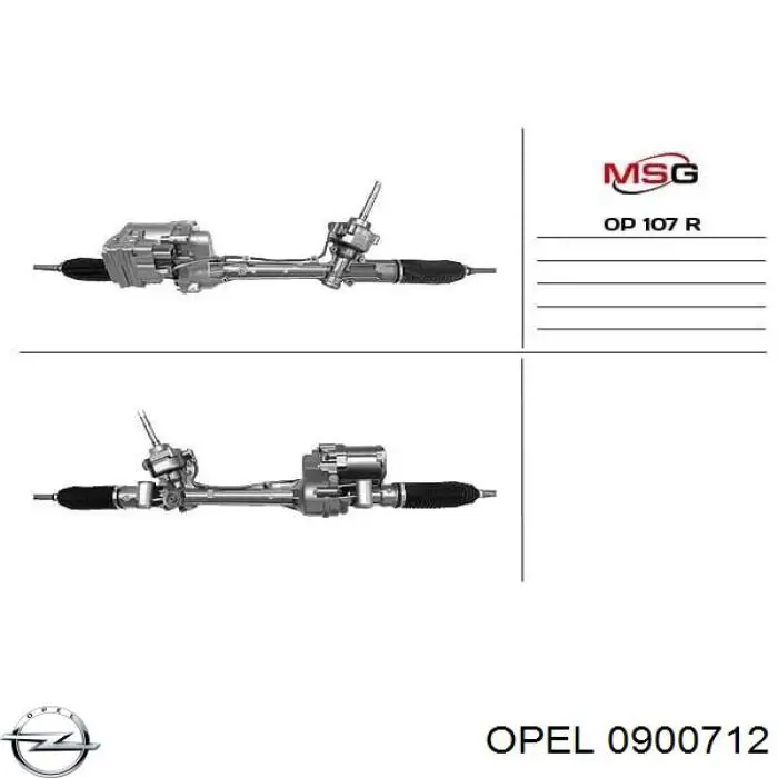 900712 Opel рулевая рейка