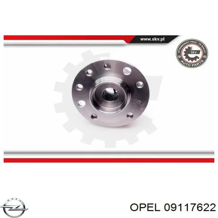 Ступица (передняя) Opel 09117622