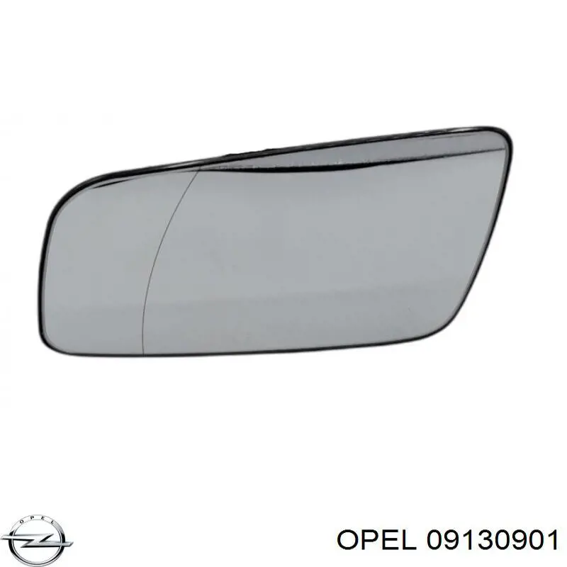 09130901 Opel зеркальный элемент зеркала заднего вида левого