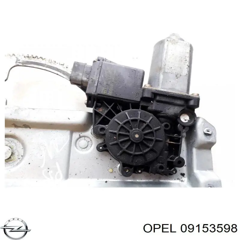 9153598 Opel motor de acionamento de vidro da porta dianteira direita