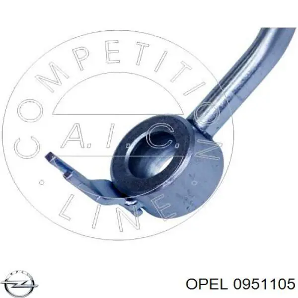 0951105 Opel шланг гур высокого давления от насоса до рейки (механизма)