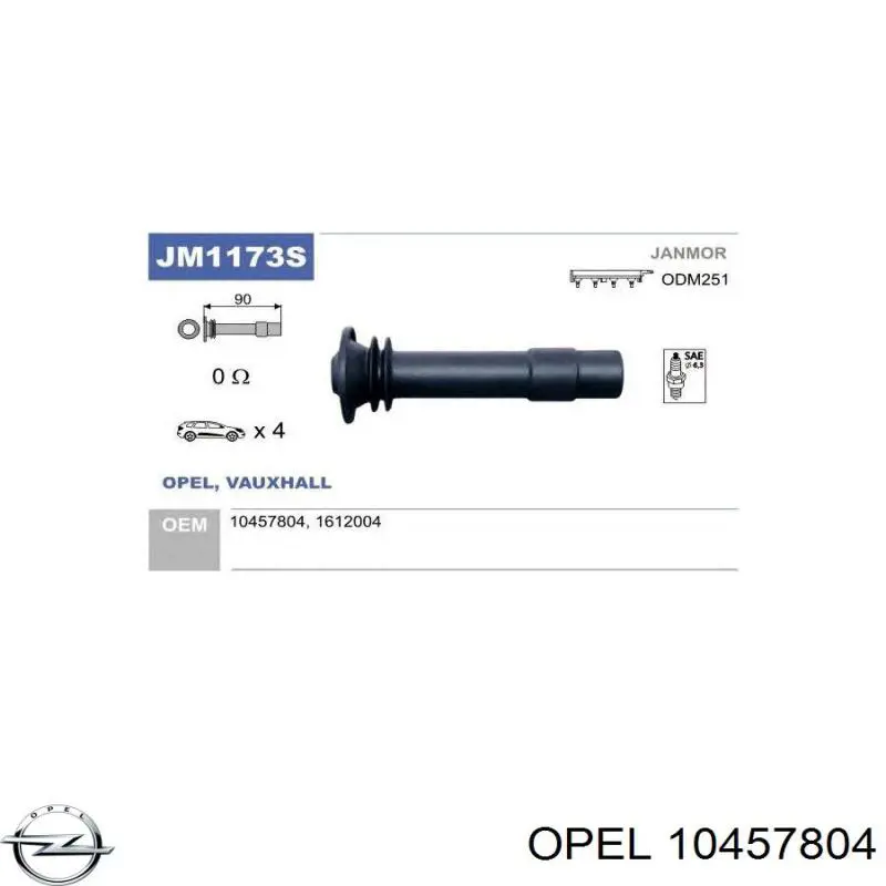 Наконечник свечи зажигания Opel 10457804 цена, от 16.10 USD