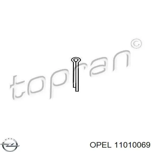 Подшипник ступицы задней внутренний 11010069 Opel