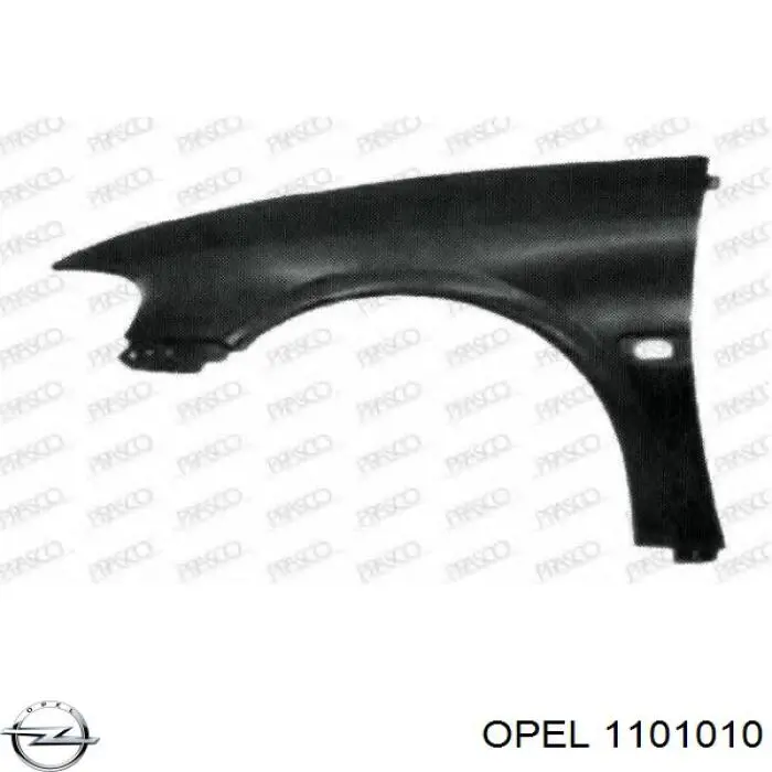 Крыло переднее левое 90503000 Opel