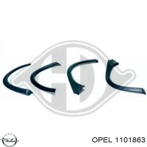 1101863 Opel расширитель (накладка арки переднего крыла правый)