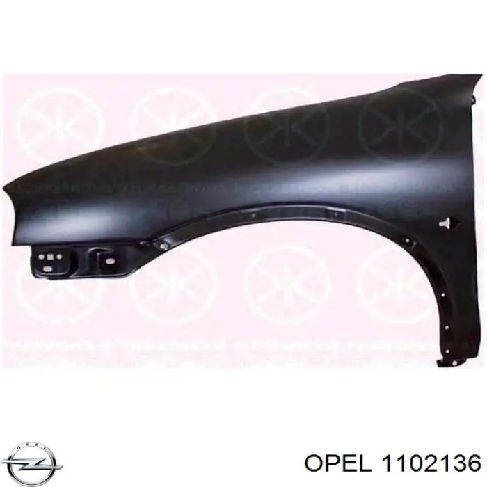 Боковая часть передняя правая Opel 1102136 цена, от 33.83 USD