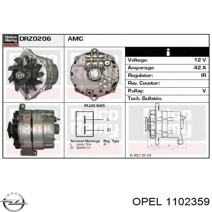 Купить 1102359 Opel Подкрылок передний правый