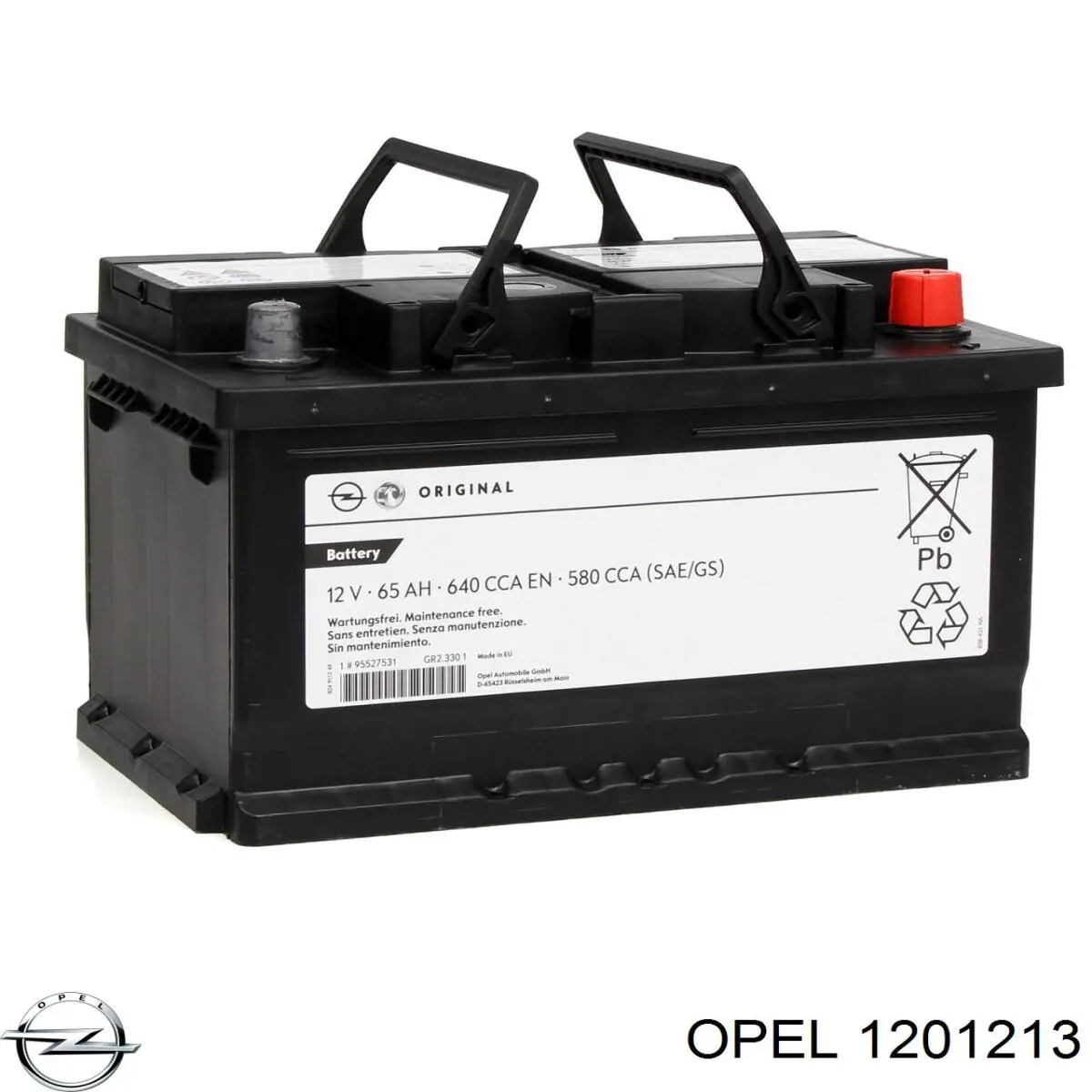 Аккумулятор Opel 65 А/ч 12 В 1201213