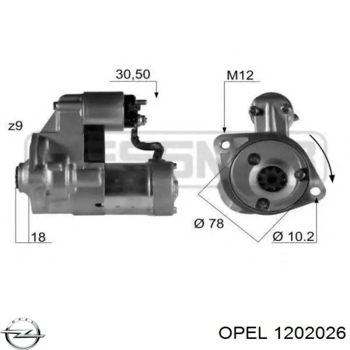 1202026 Opel стартер