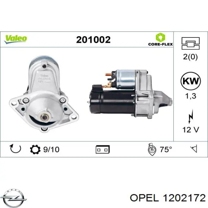 Купить 1202172 Opel Стартер