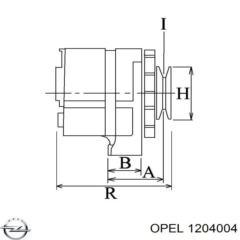 Генератор 1204004 Opel