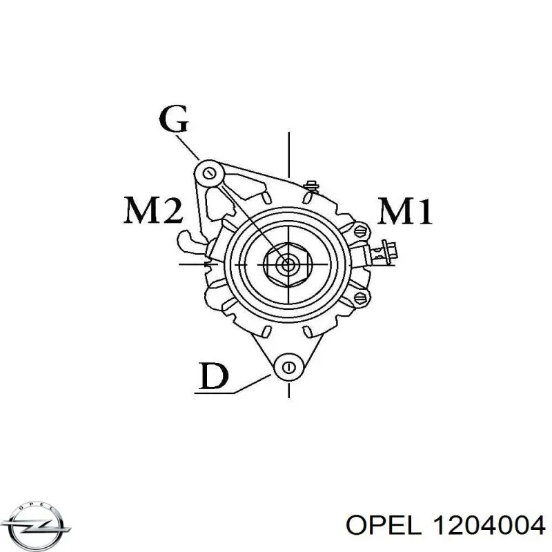 1204004 Opel Генератор автомобильный