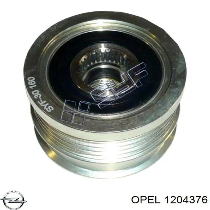 Шкив генератора 1204376 Opel